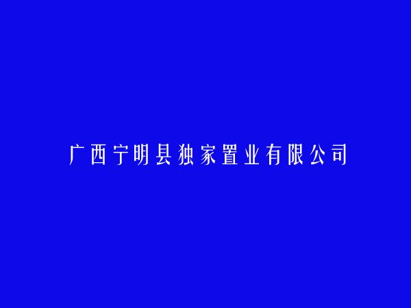 广西宁明县独家置业有限公司