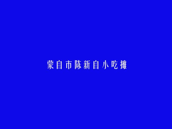 蒙自市陈新自小吃摊